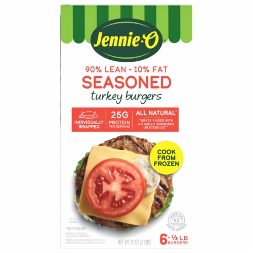 Jennie-O® Frozen Seasoned Turkey Burgers Perspective: back