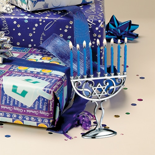 MINI MENORAH SET W/MINI CANDLES Perspective: back