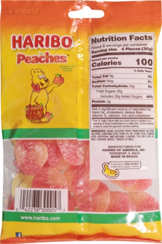 Haribo® Peaches Gummi Candy Perspective: back