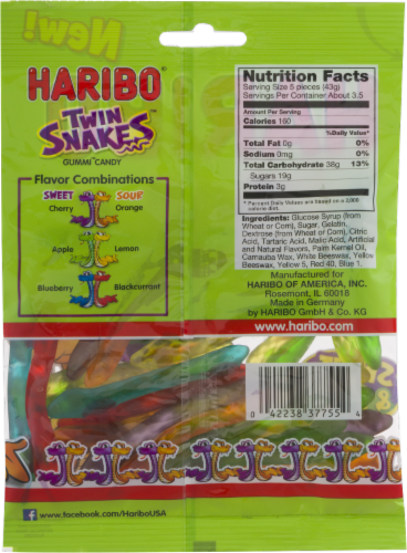 Haribo Twin Snakes Gummi Candy Perspective: back