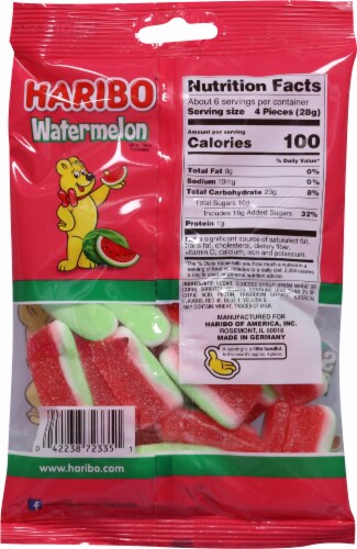 Haribo® Watermelon Share Size Gummi Candy Perspective: back