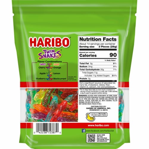 Haribo® Twin Snakes® Gummy Candy Perspective: back