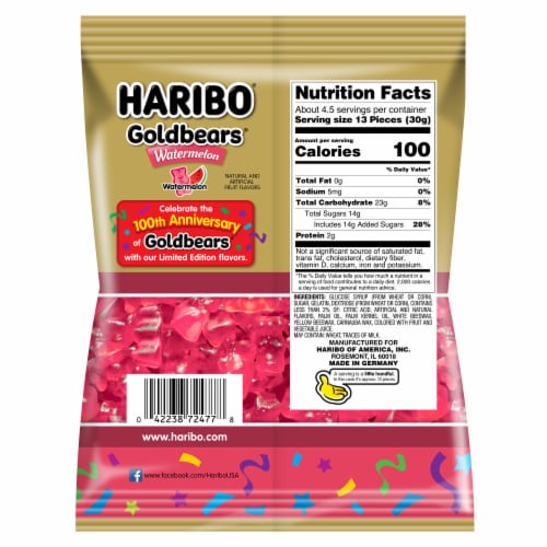 Haribo® Goldbears® Watermelon Gummi Candy Perspective: back
