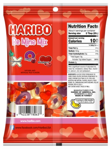 Haribo Be Mine Mix Valentine's Candy Perspective: back
