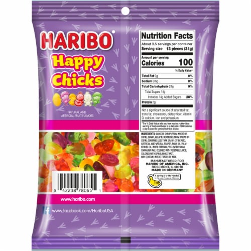 Haribo® Happy Chicks Gummies Perspective: back