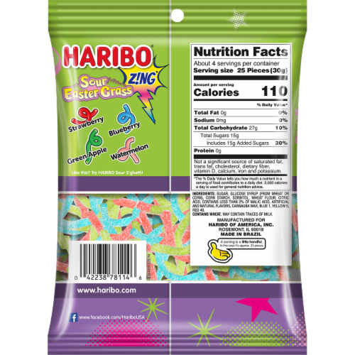 Haribo® of America Sour Easter Grass Perspective: back