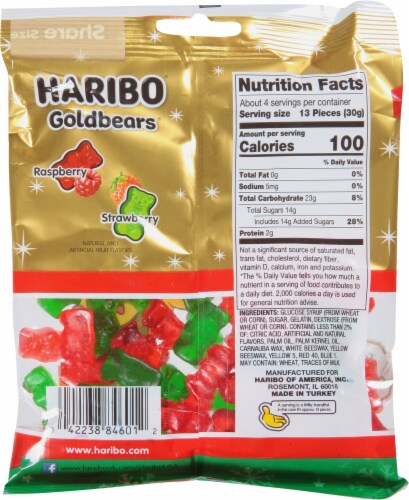 Haribo® Goldbears® Gummi Holiday Candy Bag Perspective: back