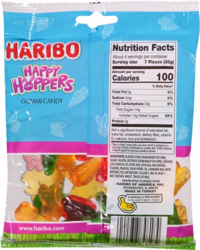 Haribo® Happy Hoppers Gummi Candy Perspective: back