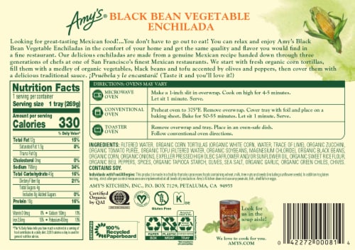 Amy’s® Black Bean Vegetable Frozen Enchilada