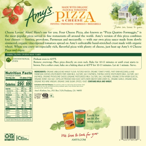 Amy's 4 Cheese Pizza Perspective: back