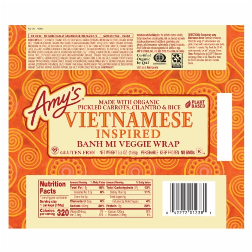 Amy's® Vietnamese Banh Mi Wrap Perspective: back