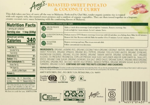 Amy's® Roasted Sweet Potato & Coconut Curry Perspective: back