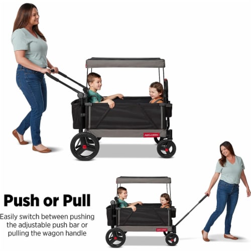 Radio Flyer Collapsible Trav ler Stroll N Wagon with Protective Cover Black 1 Piece Foods Co