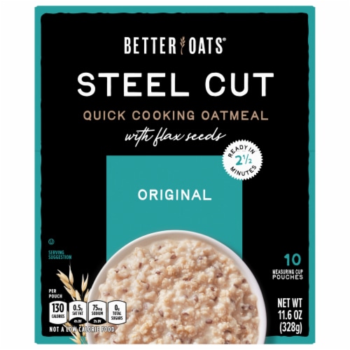 Better Oats® Steel Cut Original Instant Oatmeal Perspective: back