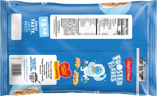 Malt-O-Meal Frosted Flakes Bag Cereal Perspective: back