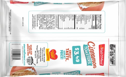 Malt-O-Meal Cinnamon Toasters Bag Cereal Perspective: back