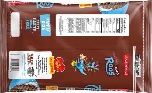 Malt-O-Meal Coco Roos Cereal Perspective: back