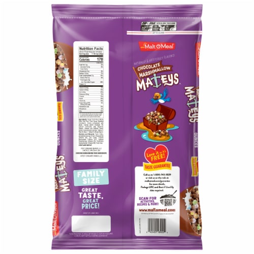 Malt-O Meal® Chocolate Marshmallow Mateys® Cereal Perspective: back