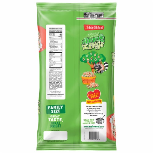 Malt-O-Meal® Apple Zings® Bag Cereal Perspective: back