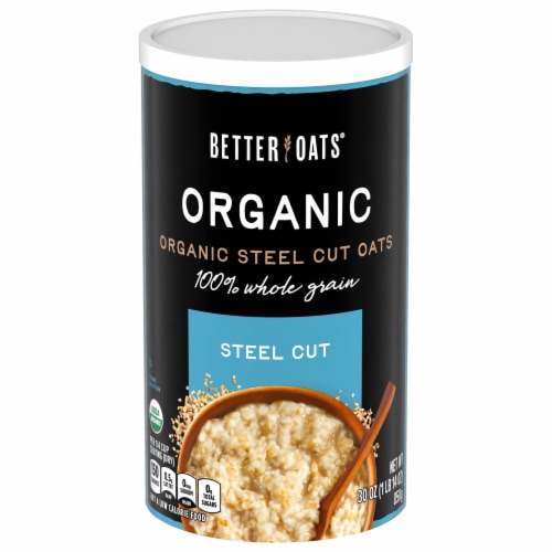Better Oats Organic Steel Cut Oats Perspective: back