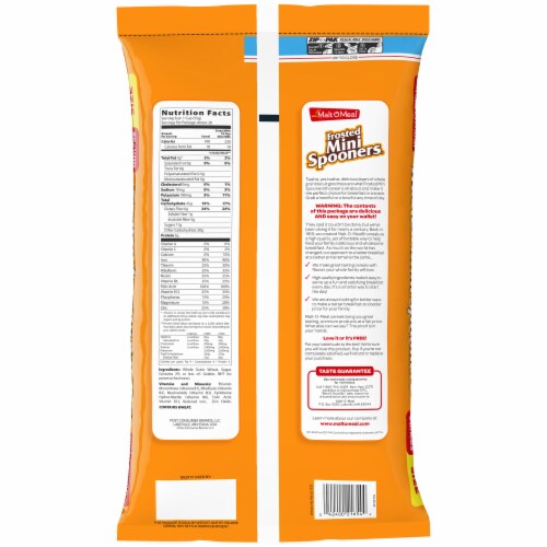 Malt-O-Meal® Frosted Mini Spooners Bag Cereal Perspective: back