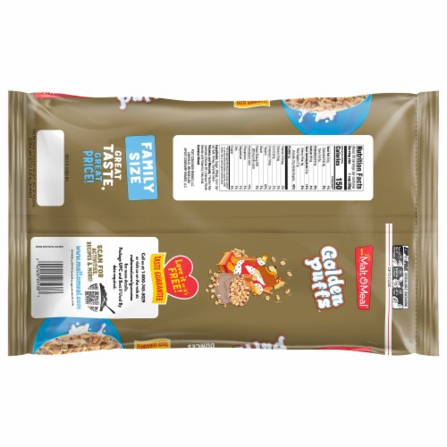 Malt-O-Meal® Golden Puffs Bag Cereal Perspective: back