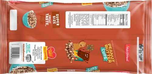 Malt-O-Meal® Peanut Butter Cups Bag Cereal Perspective: back