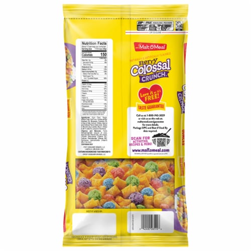 Malt-O-Meal® Berry Colossal Crunch® Bag Cereal Perspective: back