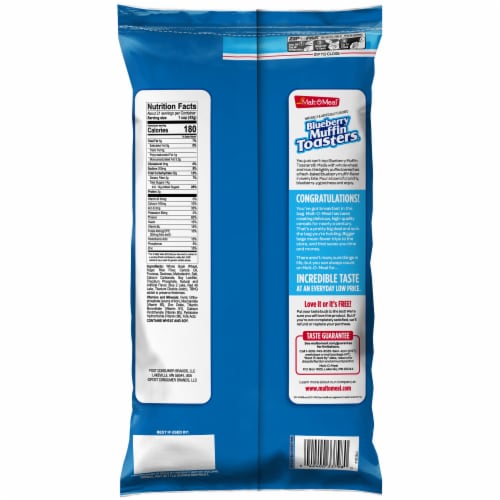Malt-O-Meal Blueberry Muffin Toasters Cereal Perspective: back