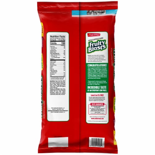 Malt-O-Meal® Fruity Blasts™ Bag Cereal Perspective: back