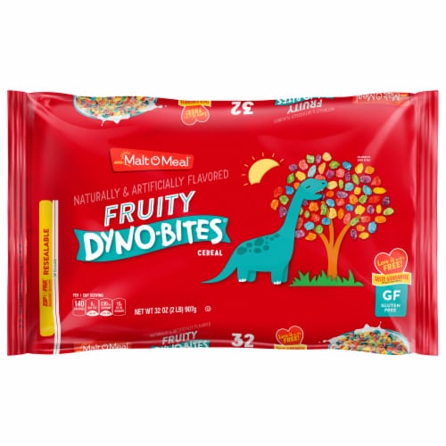 Malt-O-Meal Fruity Dyno-Bites Family Size Bag Cereal Perspective: back
