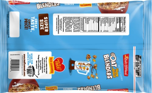 Malt-O-Meal® Honey Almond Oat Blenders® Family Size Bag Cereal Perspective: back