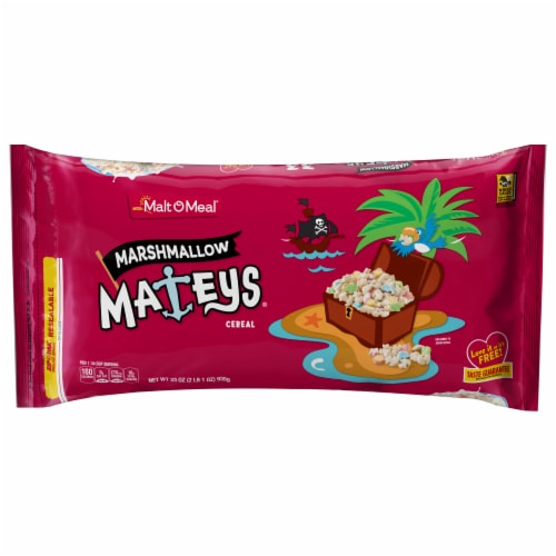 Malt-O-Meal Marshmallow Mateys Family Size Bag Cereal Perspective: back