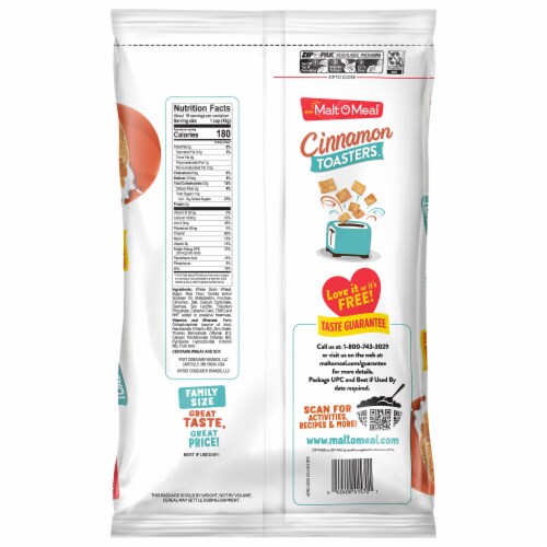 Malt-O-Meal® Cinnamon Toasters Bag Cereal Perspective: back