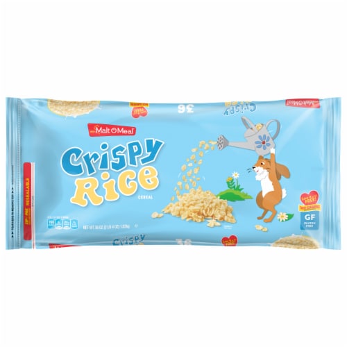 Malt-O-Meal Crispy Rice Family Size Bag Cereal Perspective: back