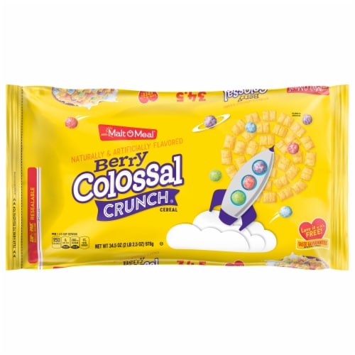 Malt-O-Meal® Berry Colossal Crunch® Bag Cereal Perspective: back