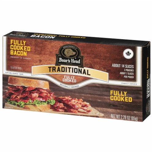 Boar's Head Traditional Fully Cooked Bacon Perspective: back