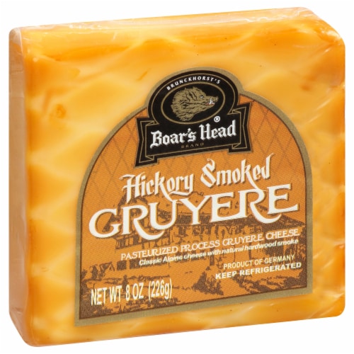 Boar's Head Hickory Smoked Gruyere Cheese Perspective: back