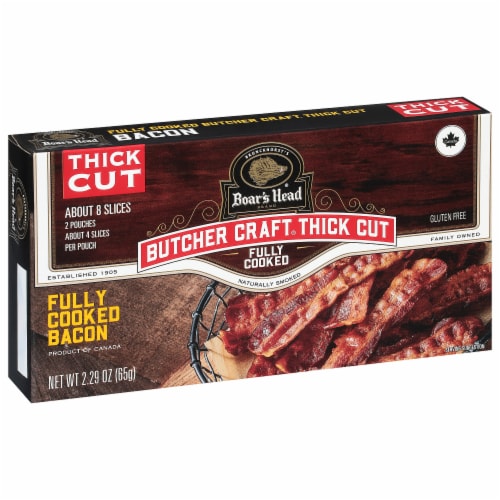 Boar's Head Butcher Craft Thick Cut Naturally Smoked Bacon Perspective: back