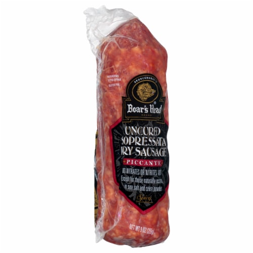 Boar's Head Uncured Sopressata Dry Sausage Piccante Perspective: back