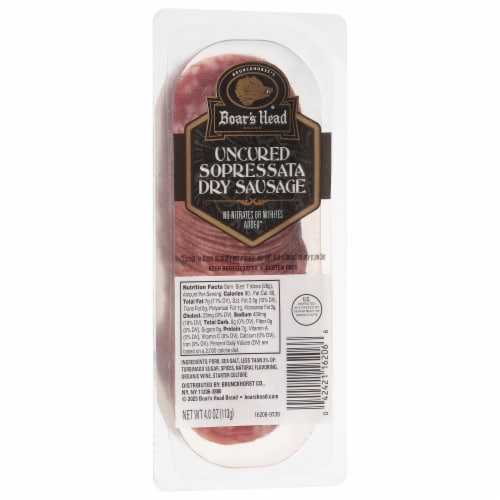 Boar's Head Uncured Sopressata Dry Sausage Perspective: back