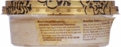 Boar's Head Simplicity Organic Traditional Hummus Perspective: back