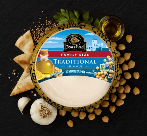 Boar's Head Family Size Traditional Hummus 17 oz Perspective: back