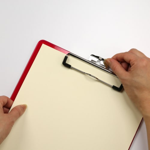 Officemate® Transparent Plastic Clipboard Perspective: back