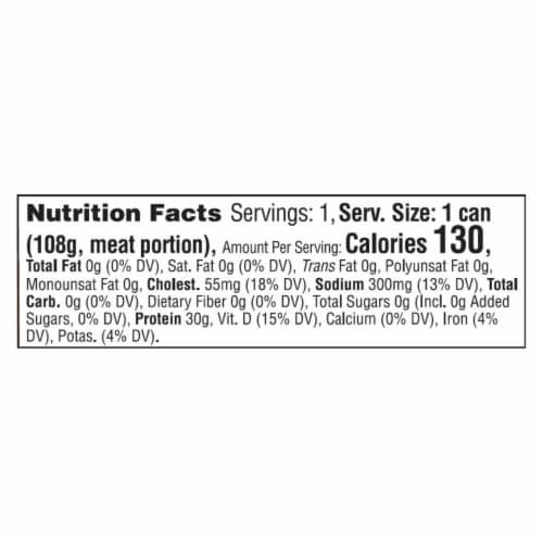 Natural Sea Chunk Light Tuna Salted In Water Perspective: back