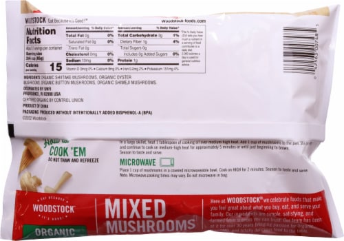 Woodstock® Organic Mixed Mushrooms Perspective: back