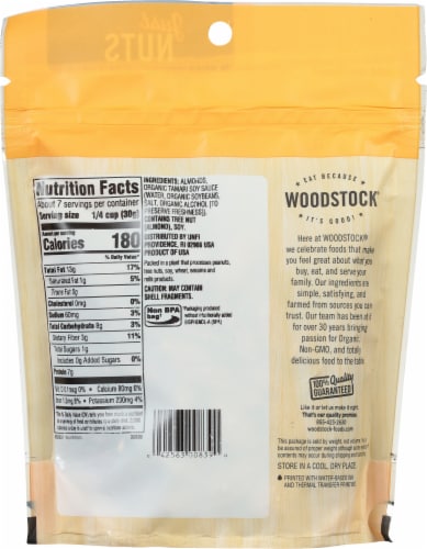 Woodstock Farms Tamari Almonds Perspective: back