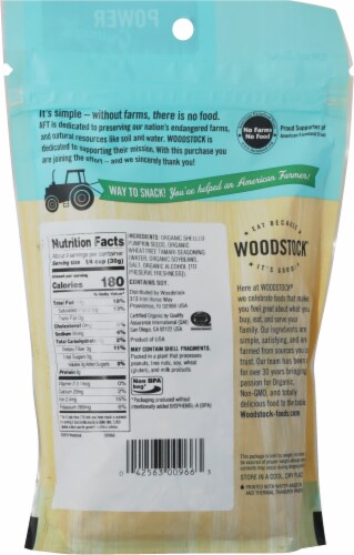 Woodstock Organic Tamari Pumpkin Seeds Perspective: back
