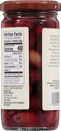 Woodstock® Organic Pitted Kalamata Olives Perspective: back