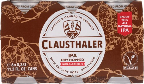 Clausthaler Dry Hopped Non-Alcoholic Beer Perspective: back